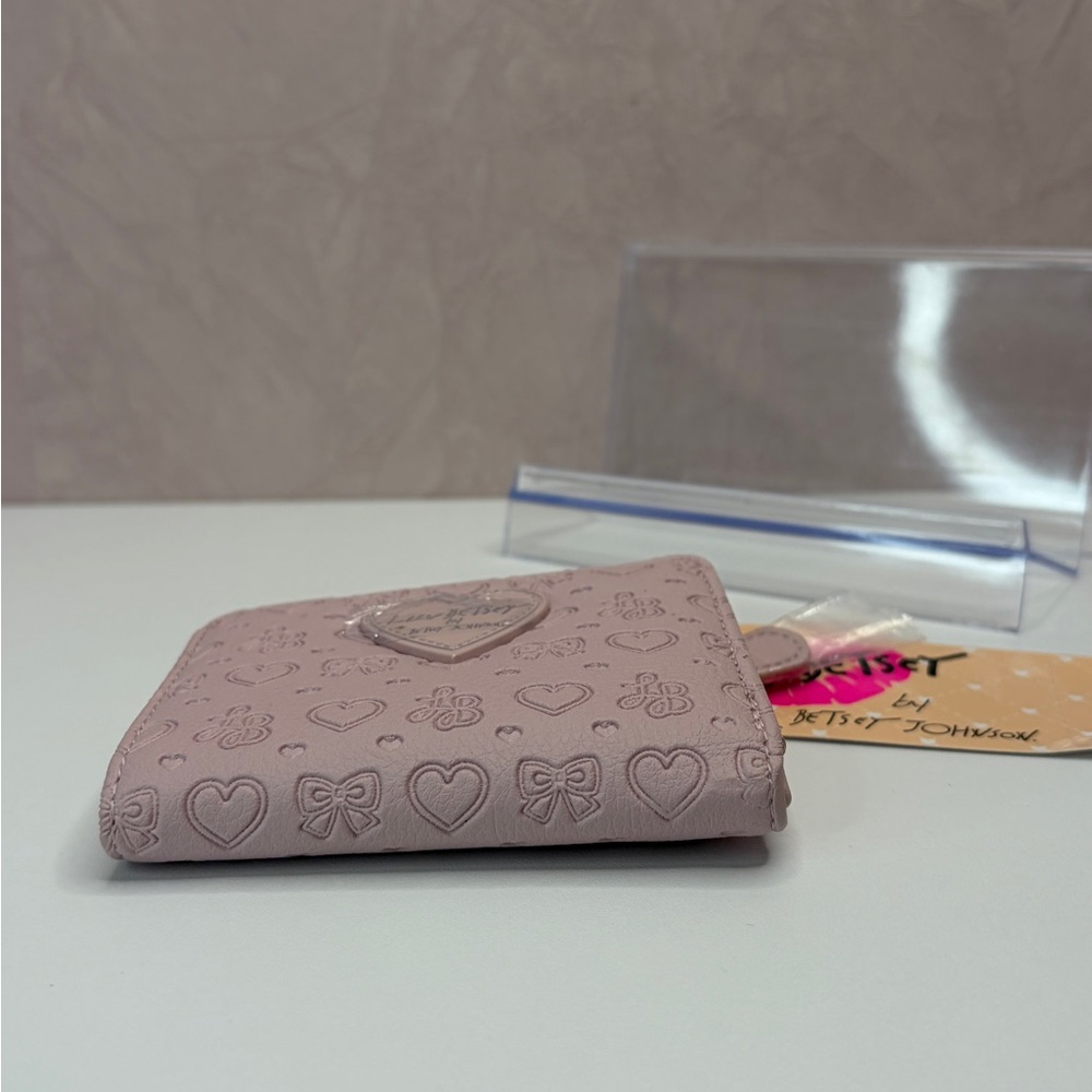 Love Betsey Blush Heart & Bow Embossed Wallet - Picture 9 of 13